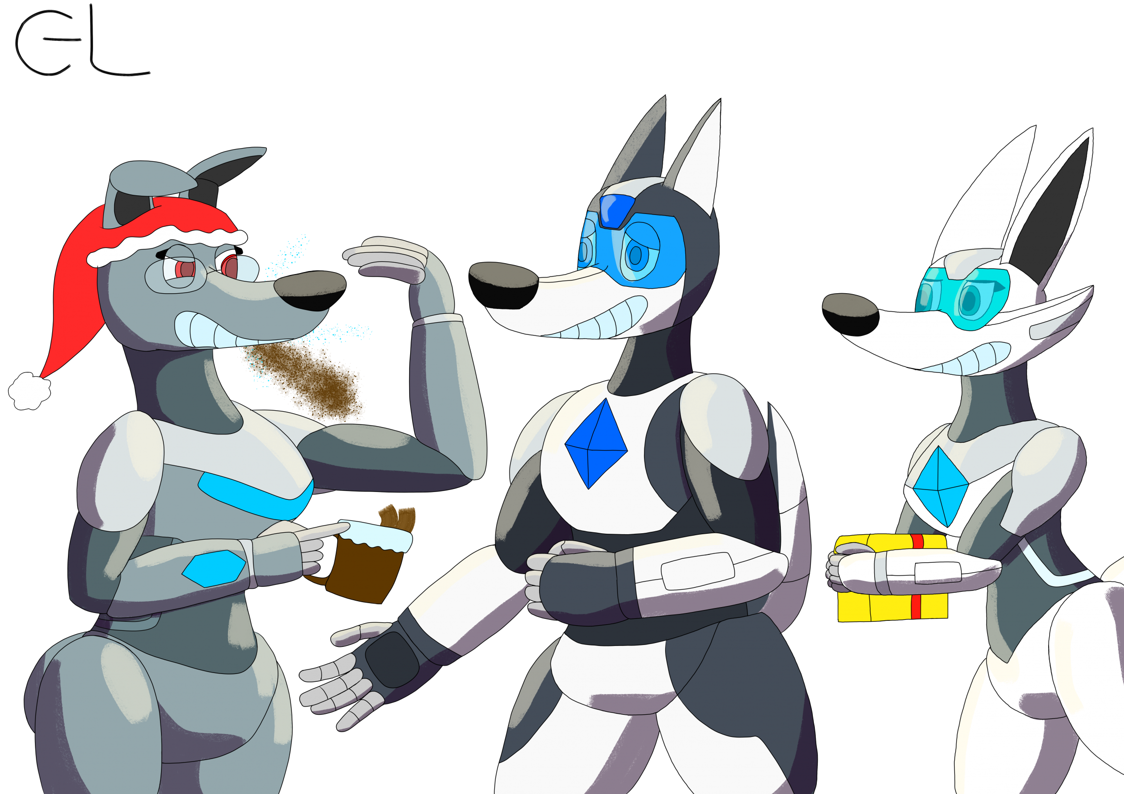 GIFT] Anthroid Family Christmas By Cyborg-Ninja -- Fur Affinity.