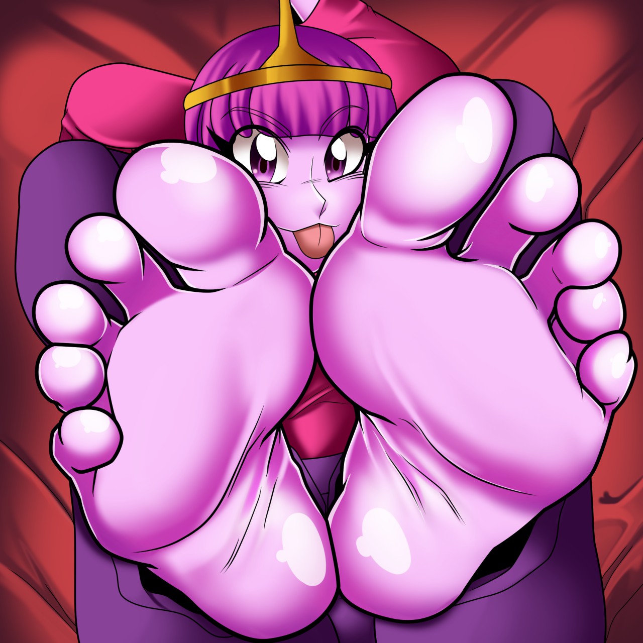 Princess bubblegum footjob