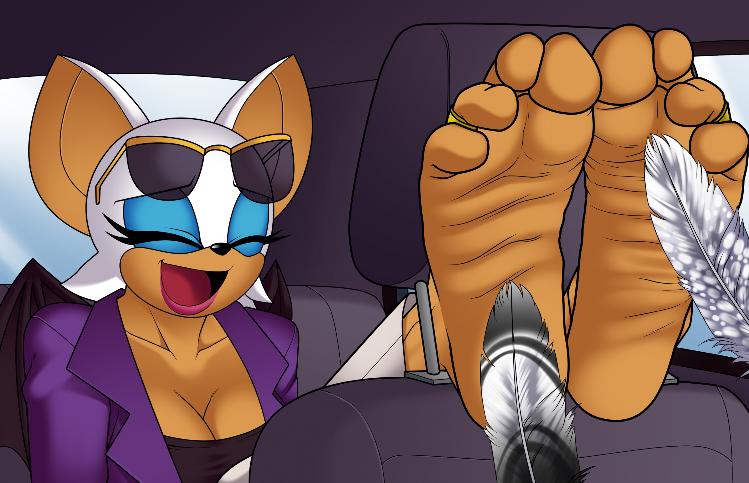 Car Seat Tickle YCH - Rouge by Cyborg-Steve -- Fur Affinity [dot] net