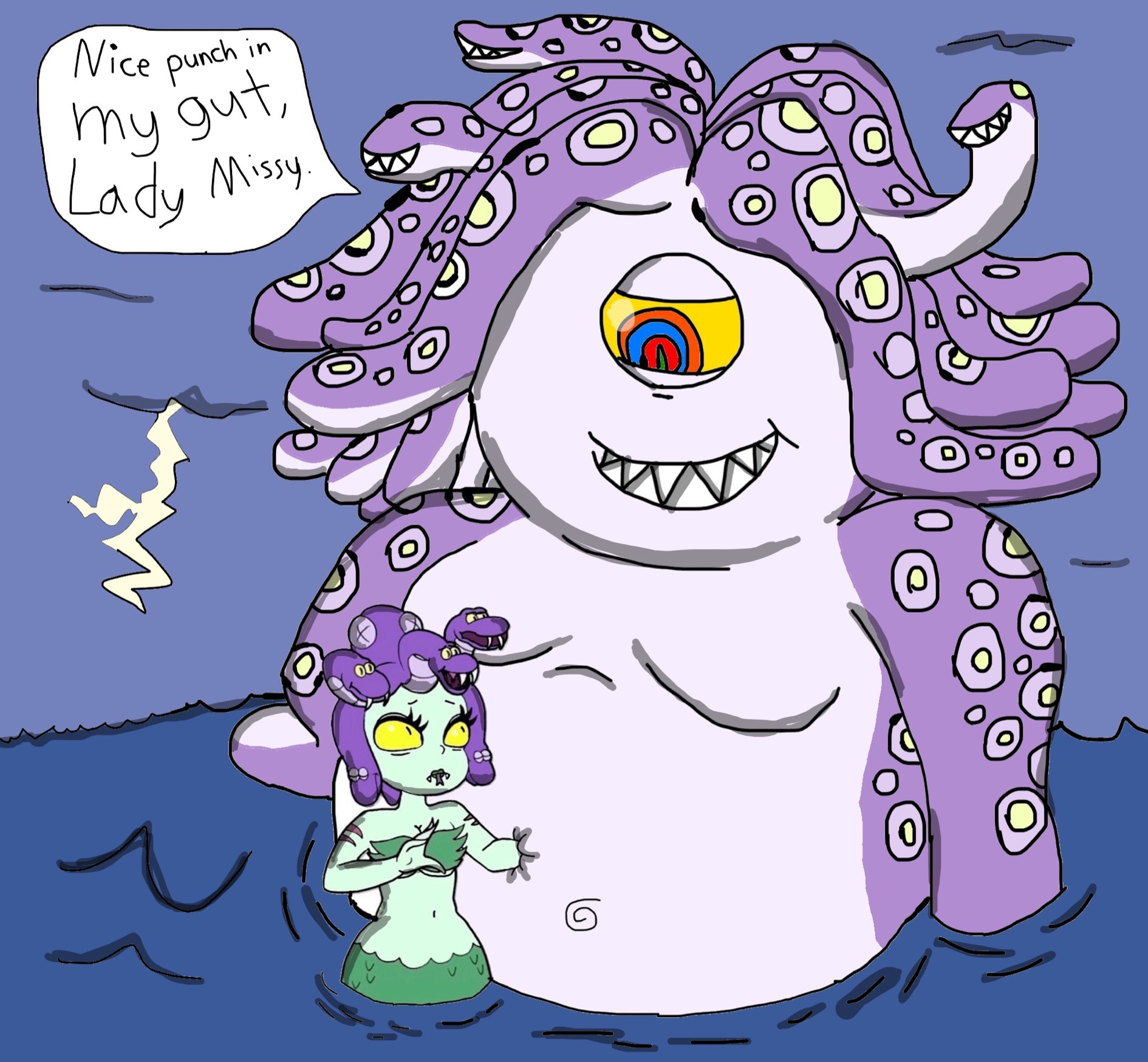 Cala Maria vs. Tentalus by CyclopsDemonNewAccount -- Fur Affinity [dot] net