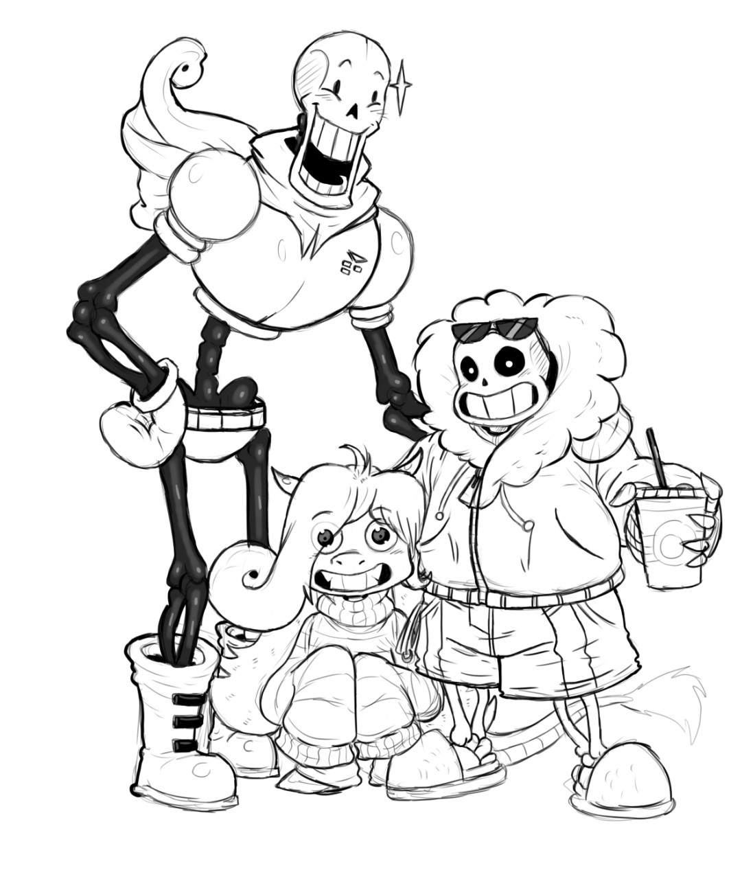 sans and papyrus coloring pages