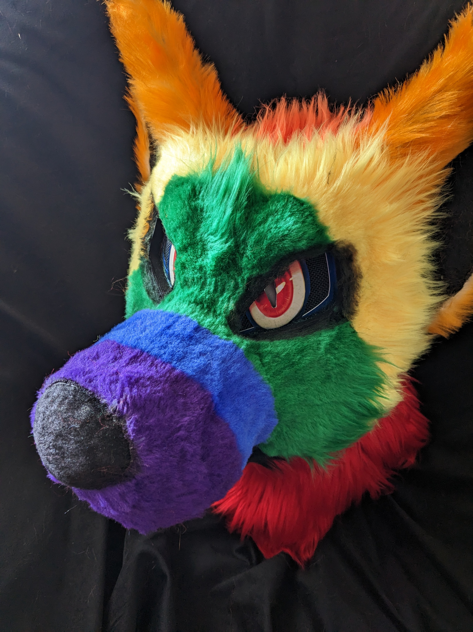 Rainbow Gay Pride Wolf Fursuit Head FOR SALE by CynocephalusArt -- Fur  Affinity [dot] net