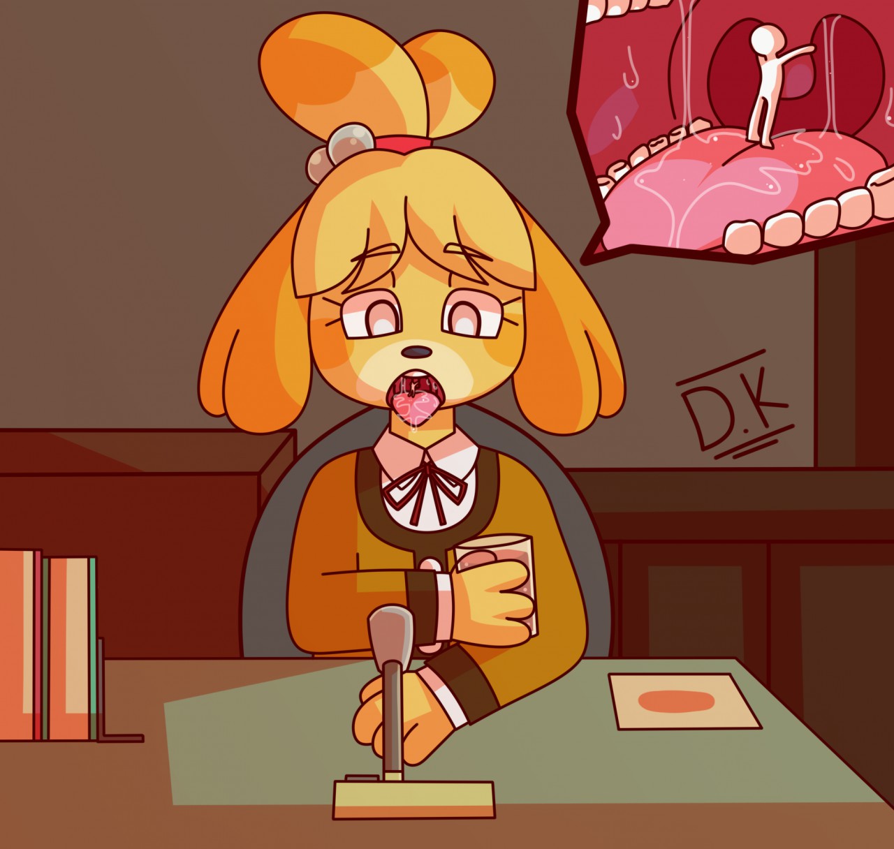 Isabelle have a surprise guest by D.KobayashiSan -- Fur Affinity [dot] net