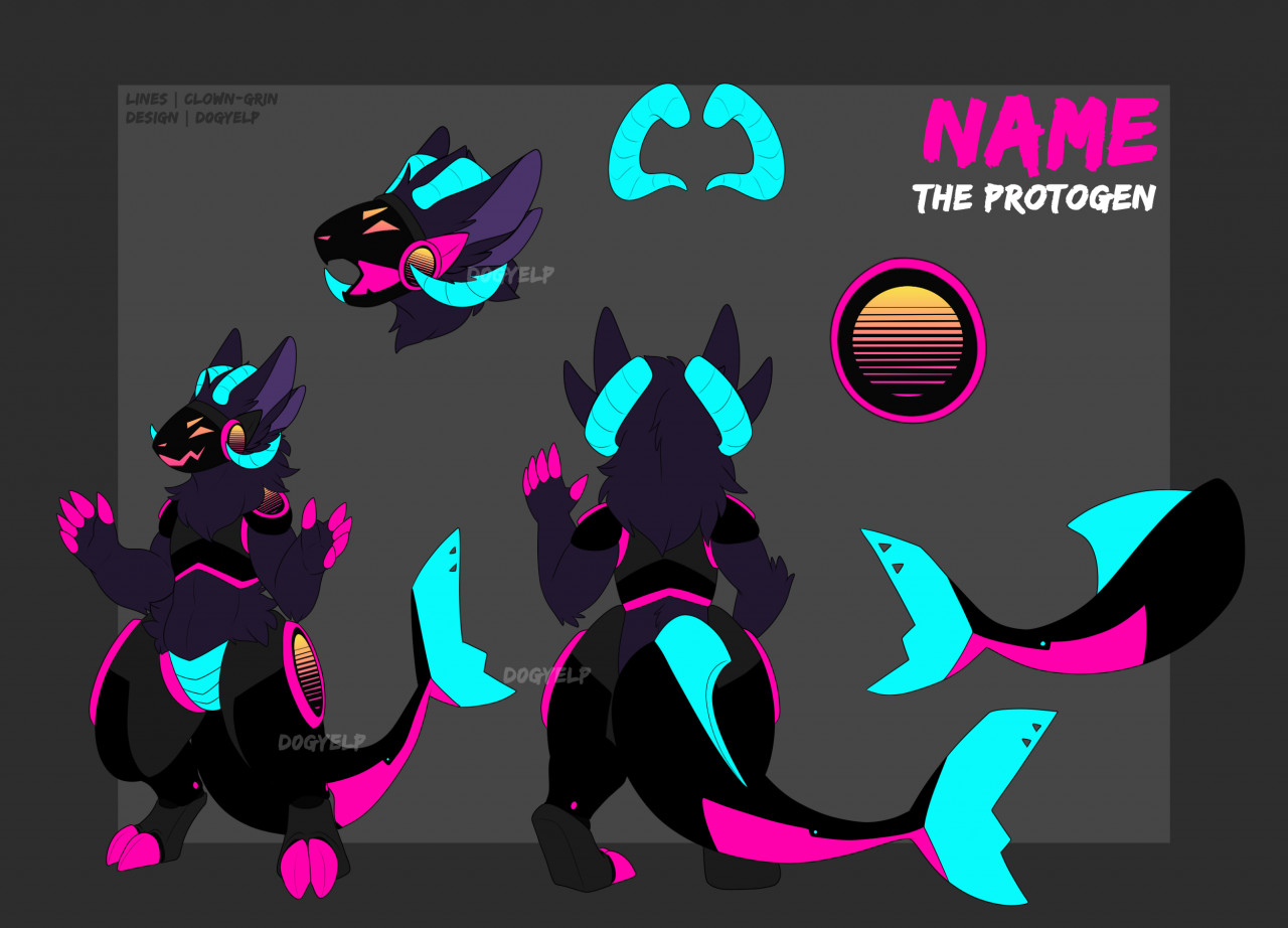 HQ DETAILED BLUE BOMB PROTOGEN ADOPT FULL REF by AnalShop -- Fur Affinity  [dot] net