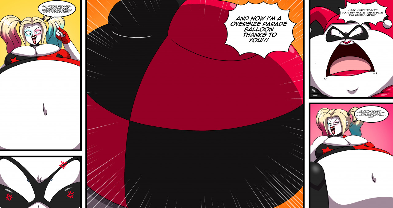 Harley quinn belly expansion animation