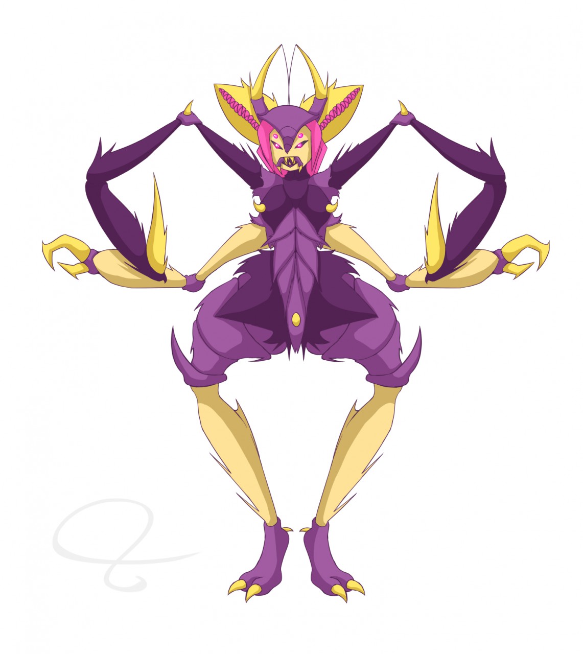 PurpleMantis Monster by D3rw3n -- Fur Affinity [dot] net