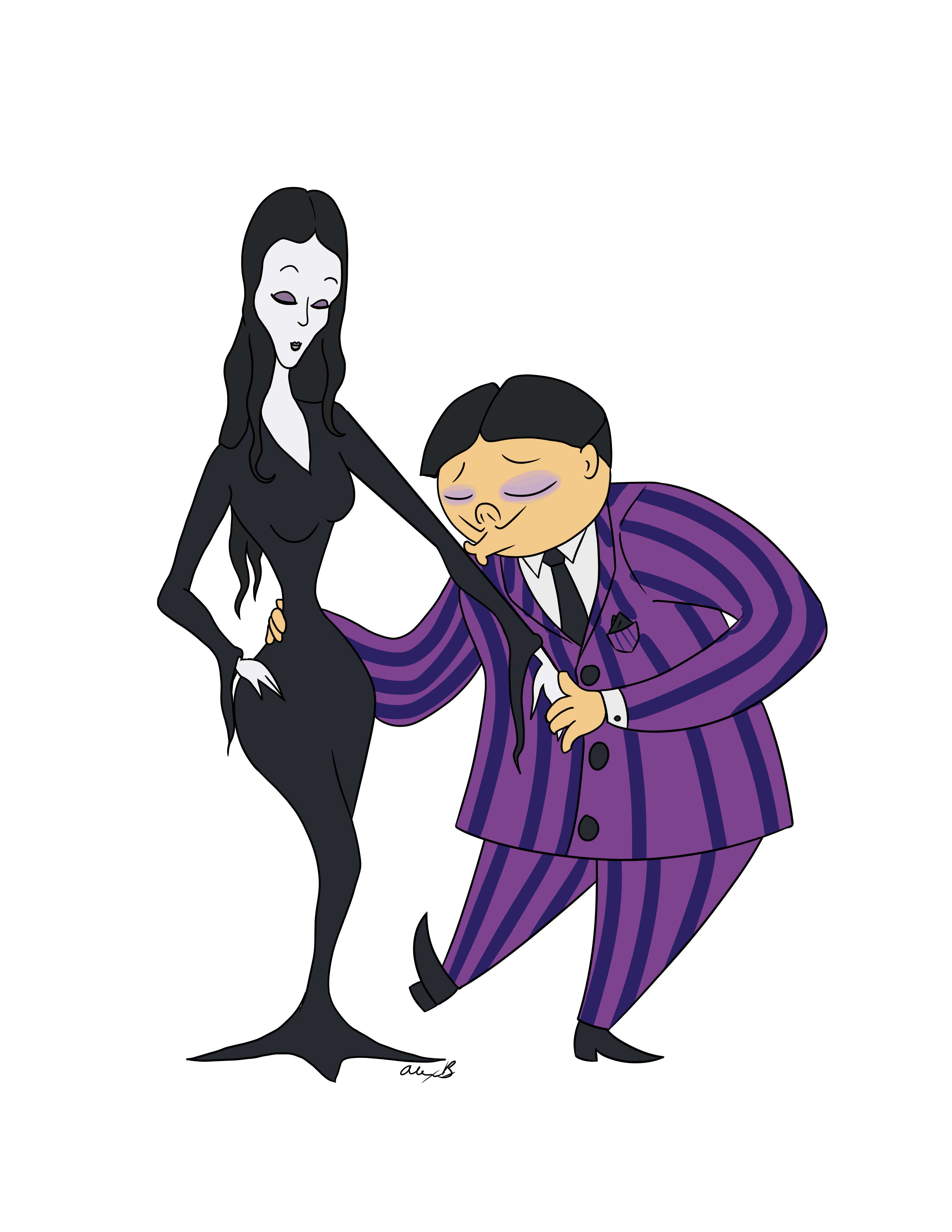 Gomez and Morticia Addams by DaddyPandaAlex -- Fur Affinity [dot] net