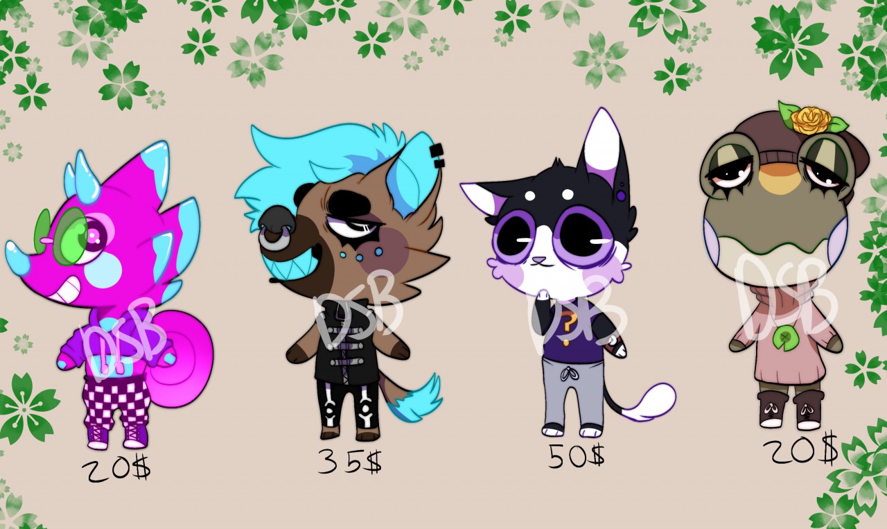 Animal Crossing ADOPTS! by daddysexbang -- Fur Affinity [dot] net