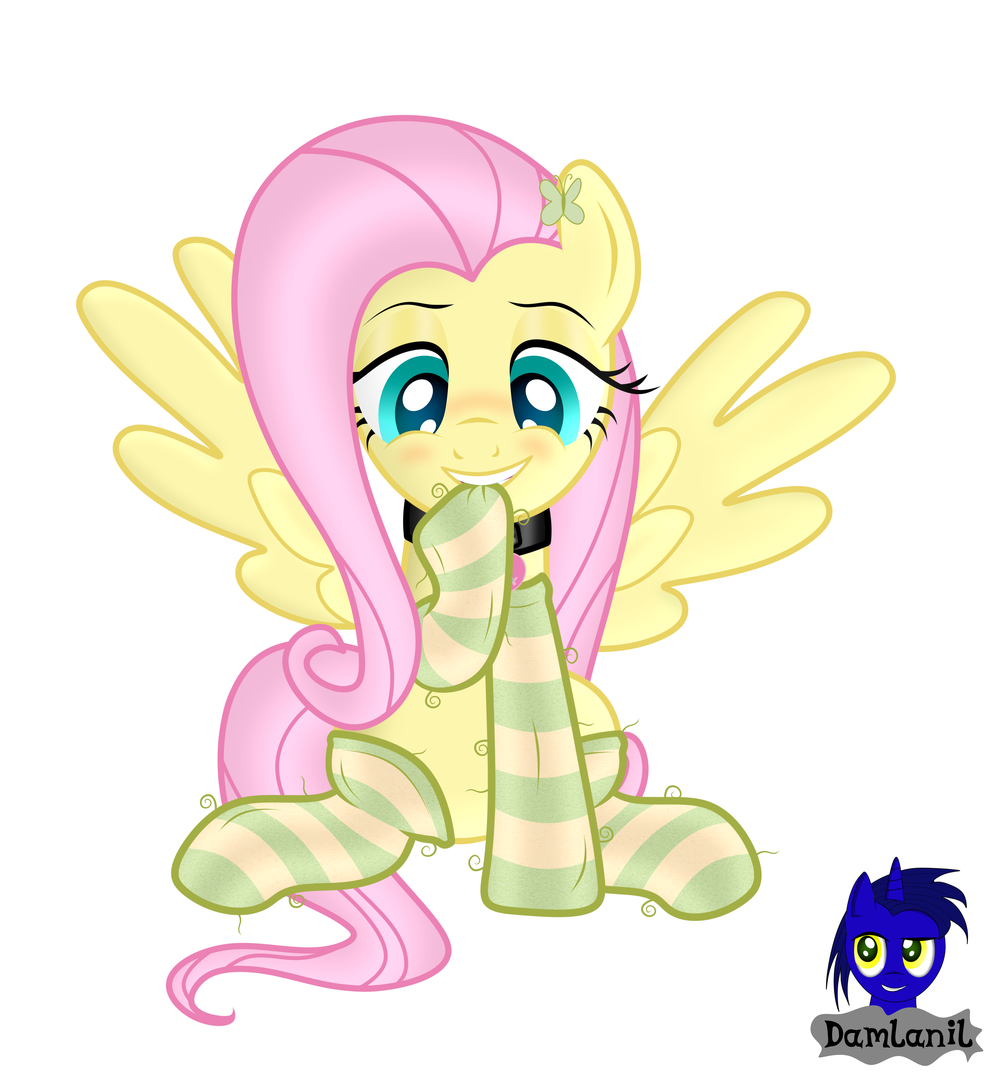 Fluttershy in Socks by damlanil -- Fur Affinity [dot] net