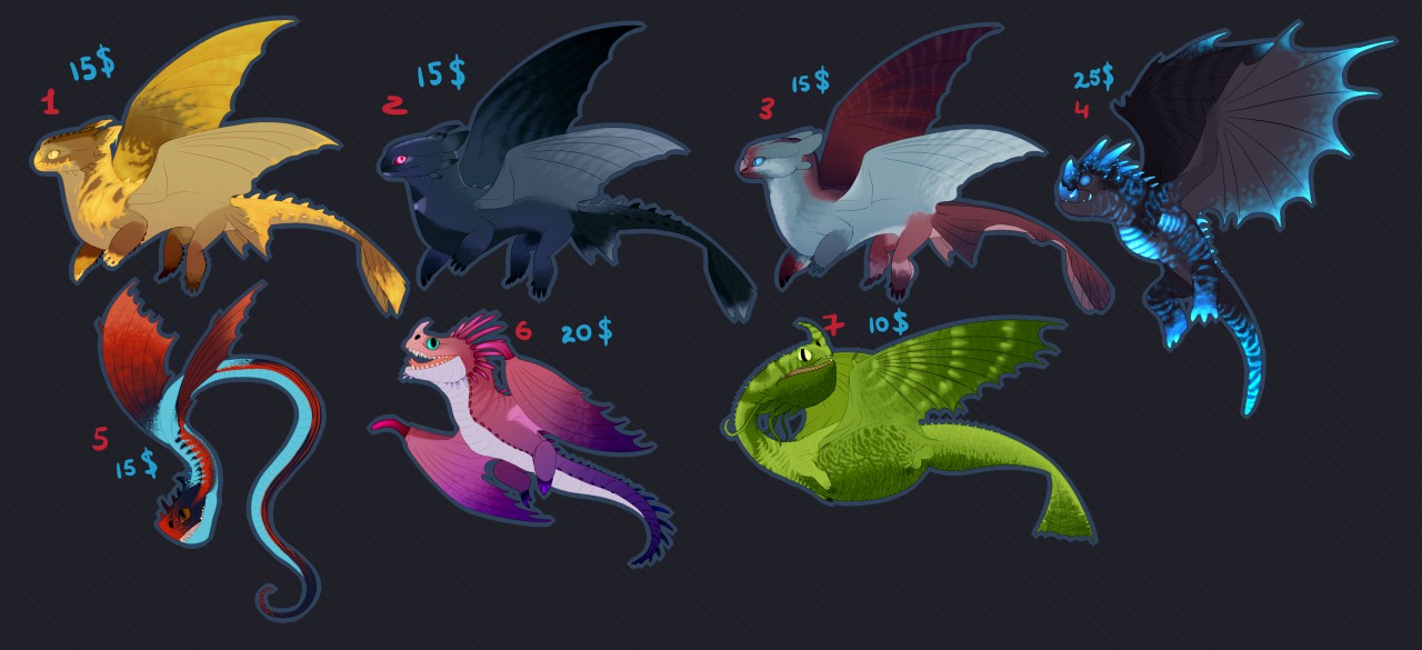 Adopt pack httyd dragons. Sale [CLOSE] by _DangerNight_ -- Fur Affinity ...