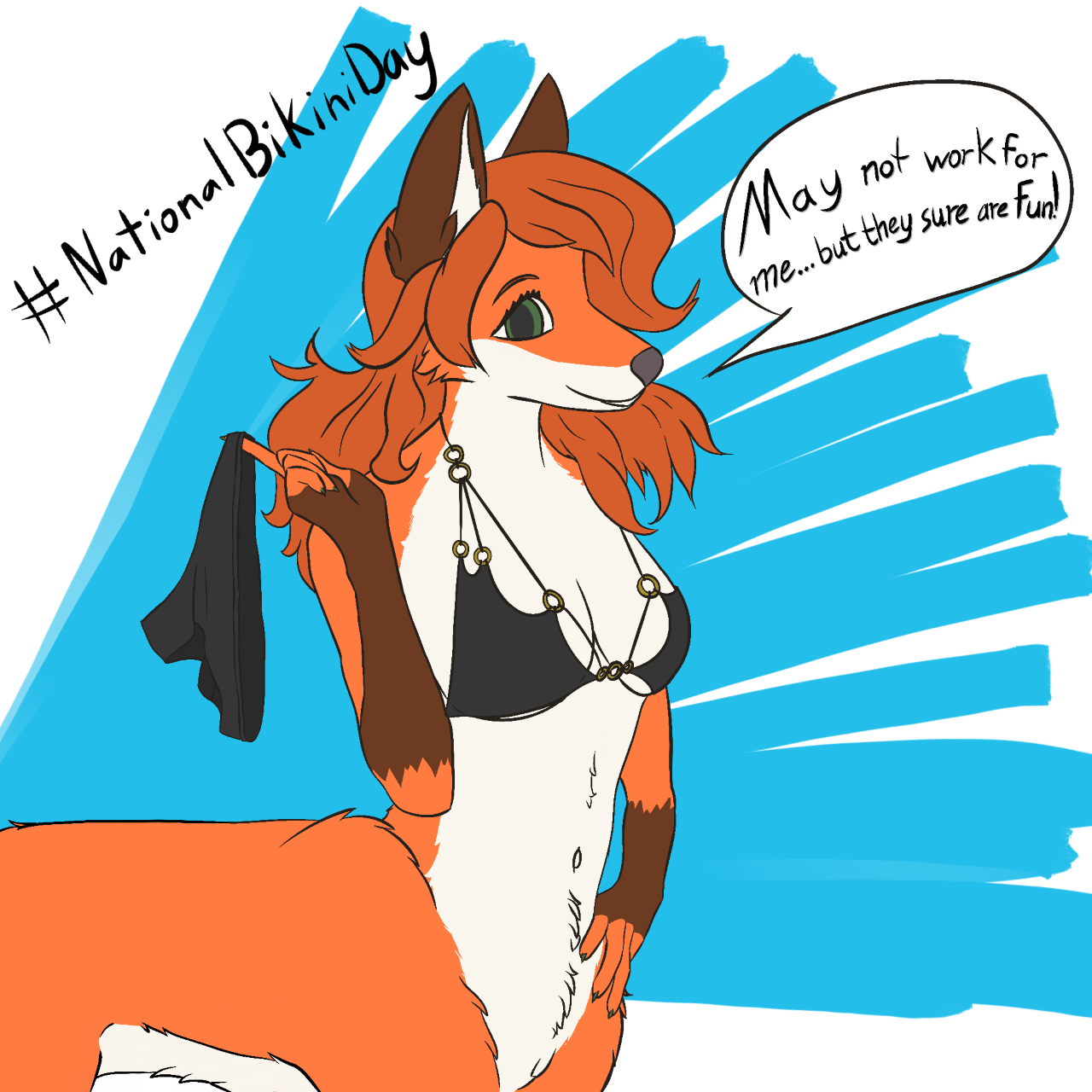 National Bikini Day 2023 by me by DannFirefeet Fur Affinity