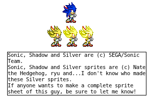 I made a guy that appears to be a fusion of Shadow and Silver