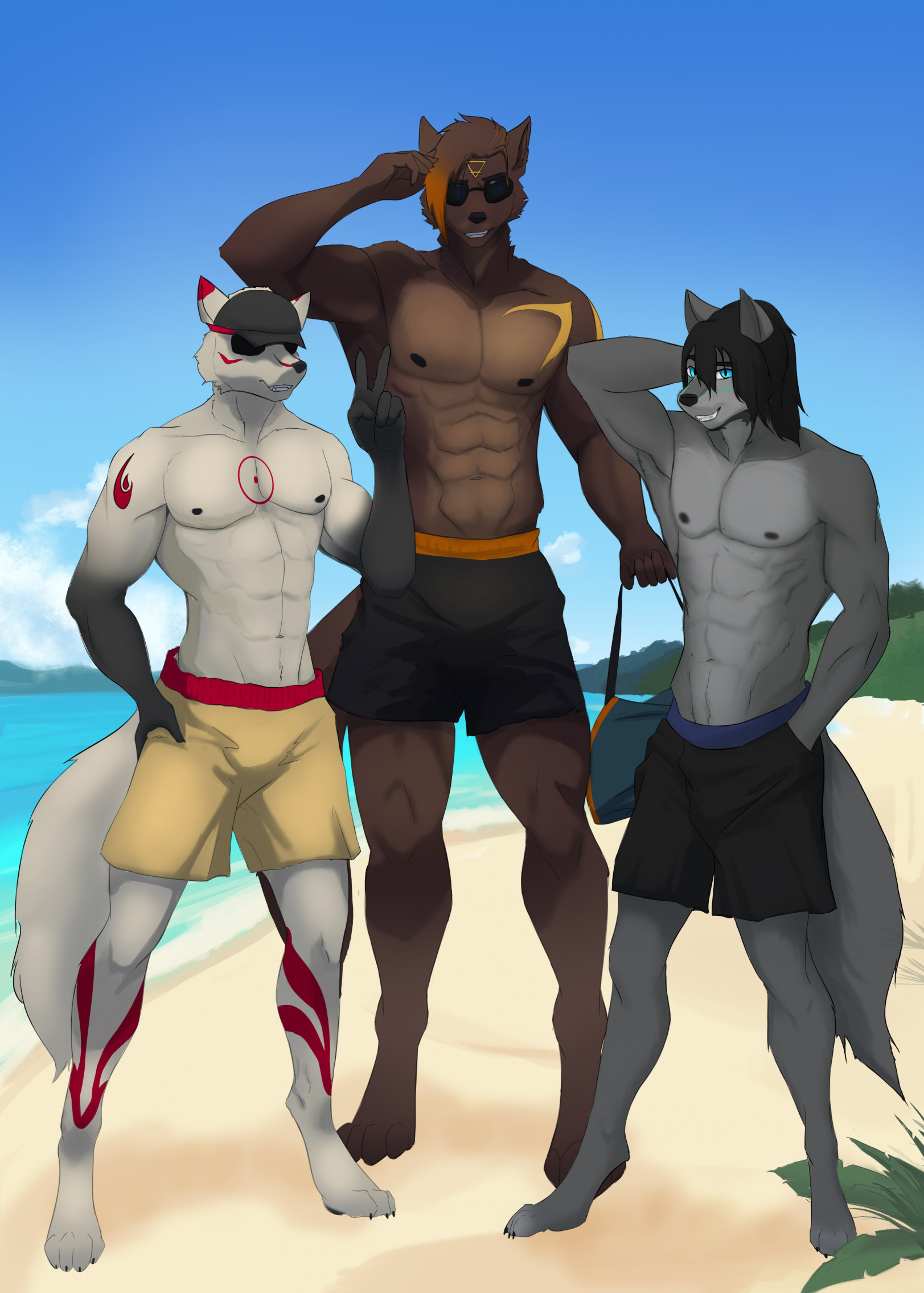 guys on the beach by dansats -- Fur Affinity [dot] net