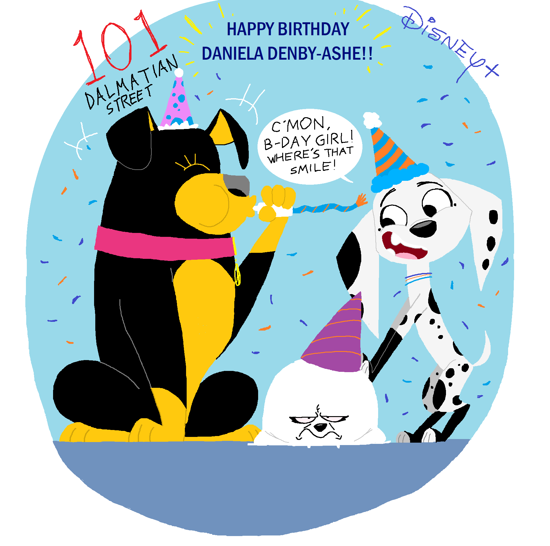 Birthday Card for Snowbal VA!!🥳🎉 by DanukisDalmatianStudio -- Fur  Affinity [dot] net