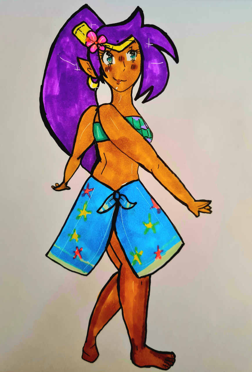 Shantae in Another Swimsuit by DariaDoodlesA -- Fur Affinity [dot] net