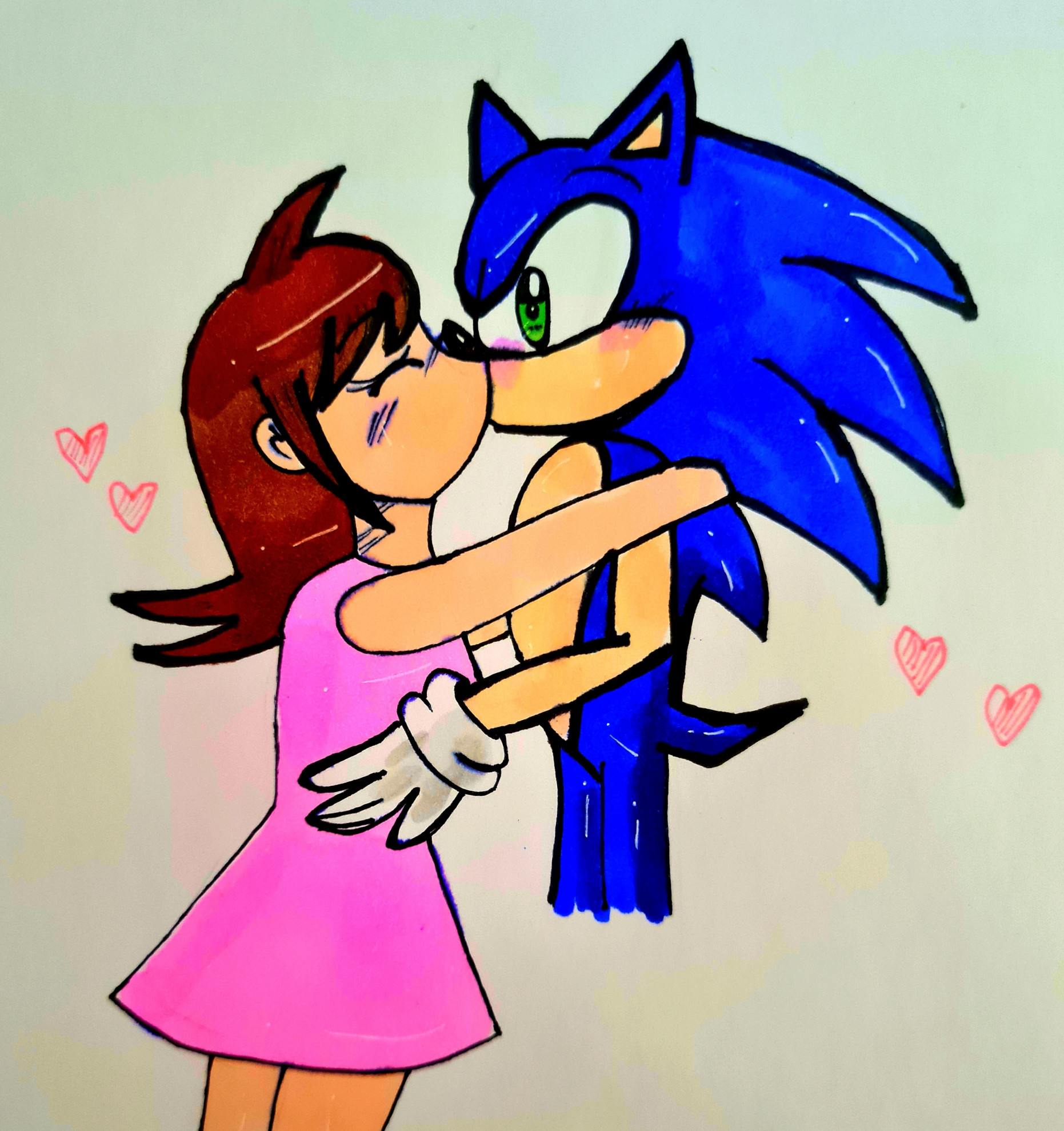 SONIC KISSING SHADOW!! - Sonic & Shadow Visit DEVIANTART!? 