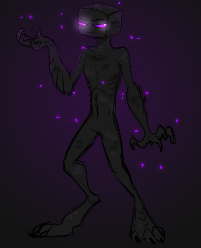 Minecraft enderman fanart