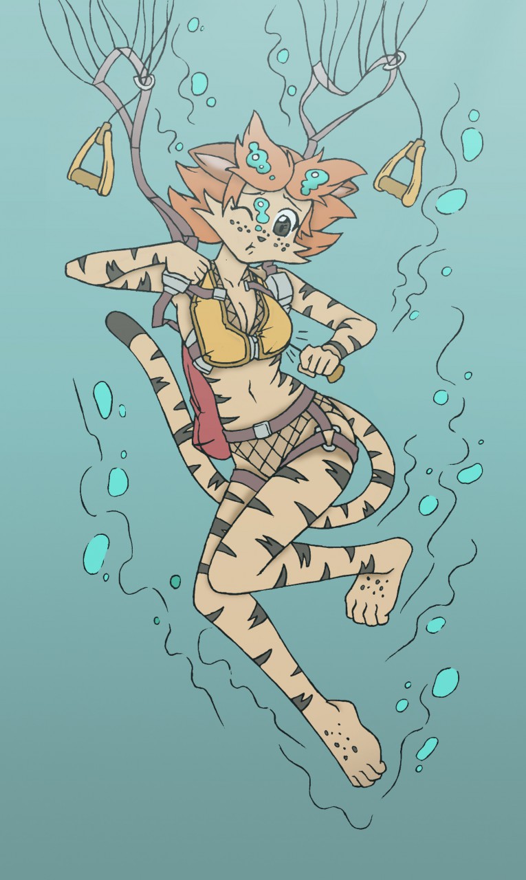 Underwater Catgirl by Pawspite on DeviantArt