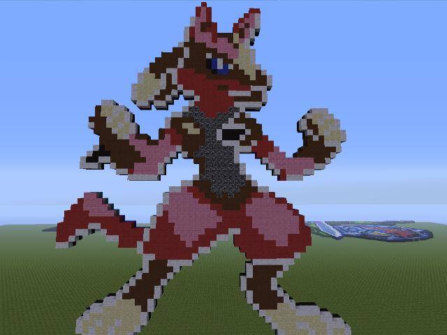 Minecraft Lucario Shiny pixel art by darkchaos11718 -- Fur Affinity [dot]  net