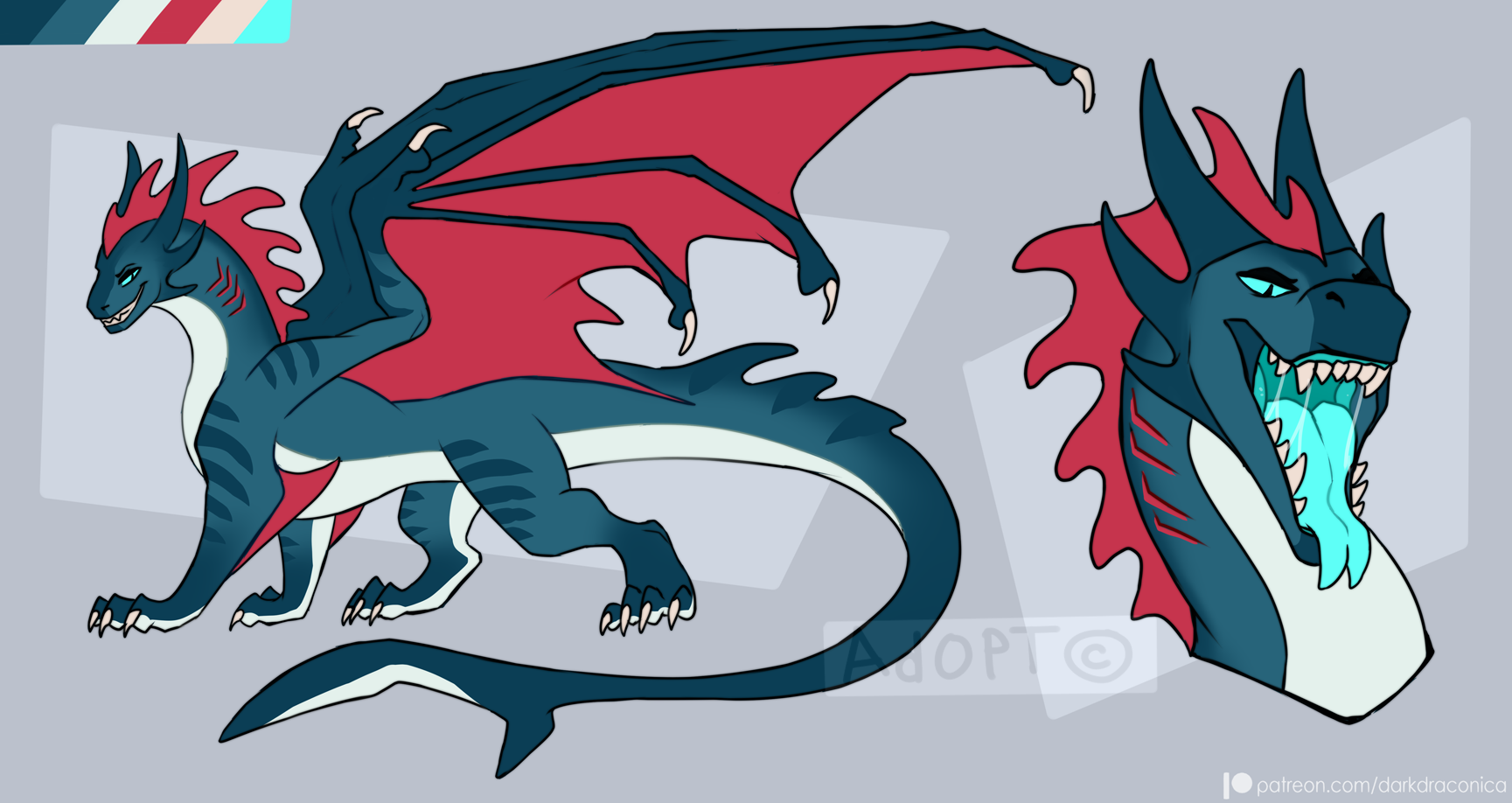 Ocean Dragoness - Adopt Auction [CLOSED] by DarkDraconica -- Fur ...