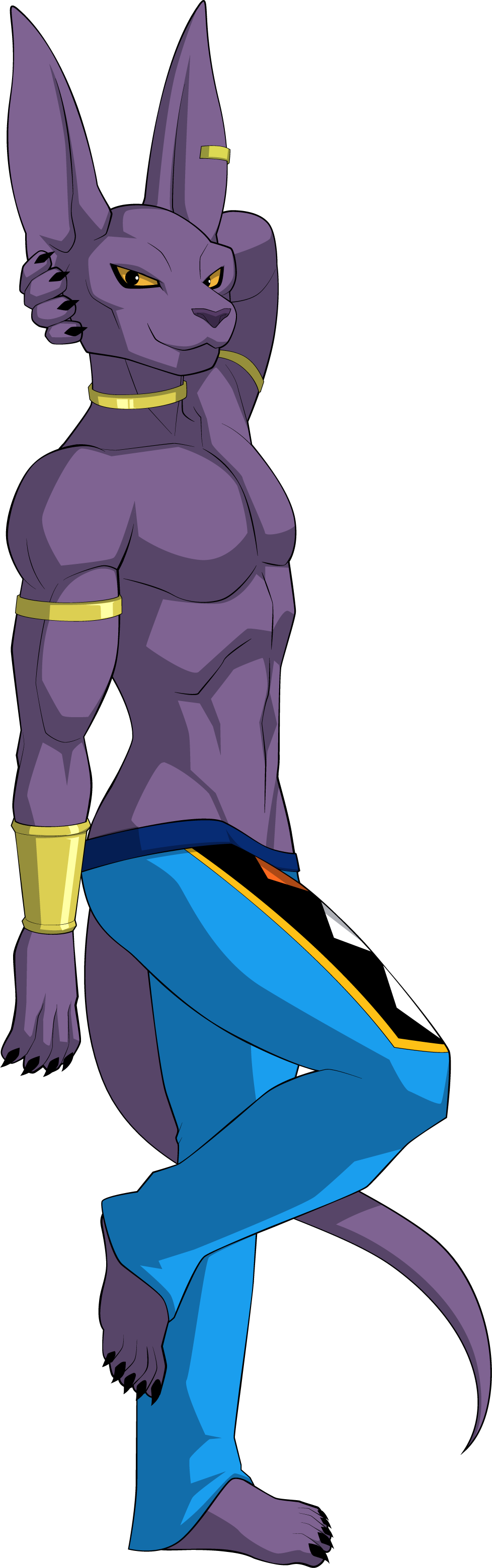 Beerus Leaning Hot (Topless) by darkshiner8 -- Fur Affinity [dot] net