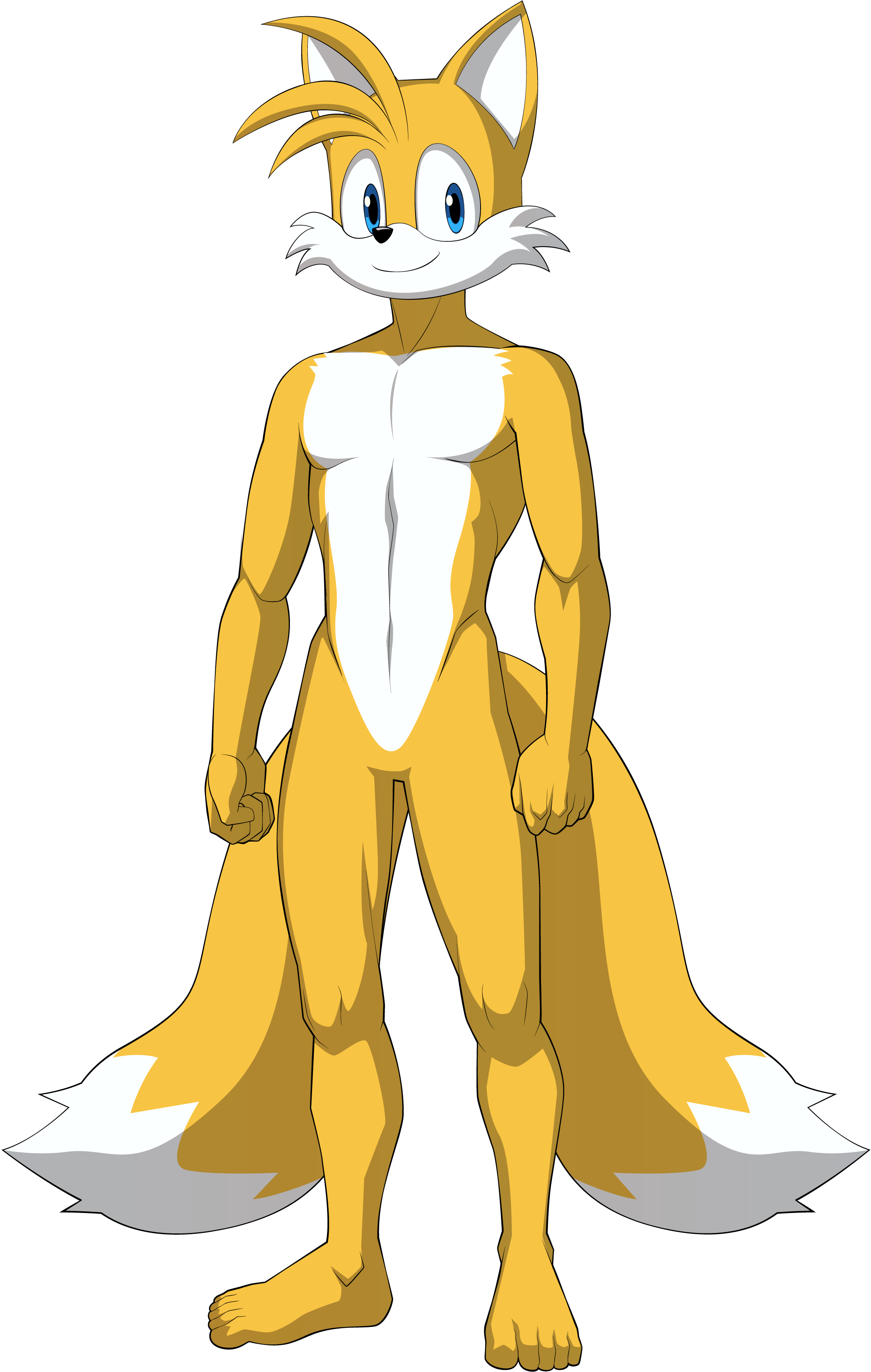 Mobian Men - Tails (nude) by darkshiner8 -- Fur Affinity [dot] net