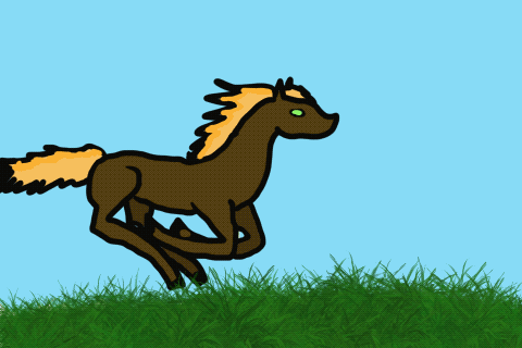 horse running animation gif