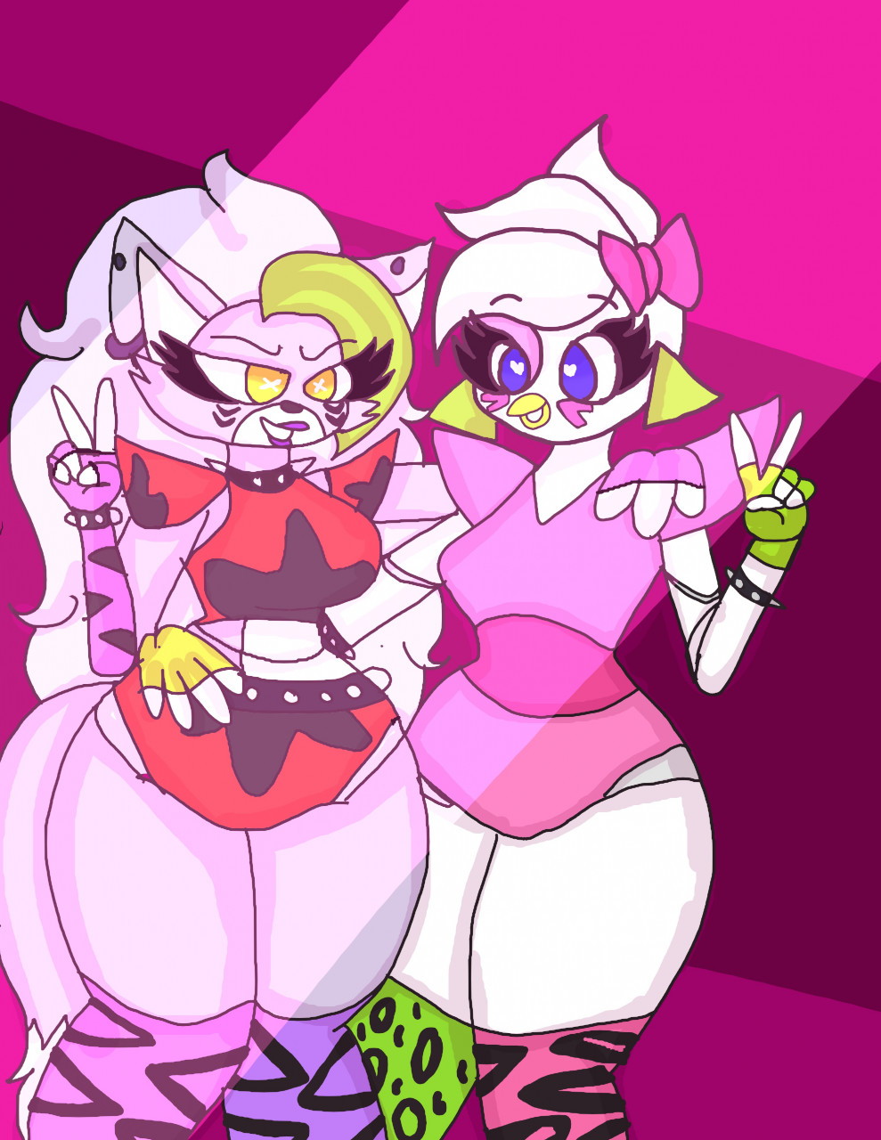 Chica and Roxy by Dawnfoxy -- Fur Affinity [dot] net