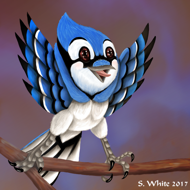 Chibi Blue Jay by ShinyShine -- Fur Affinity [dot] net