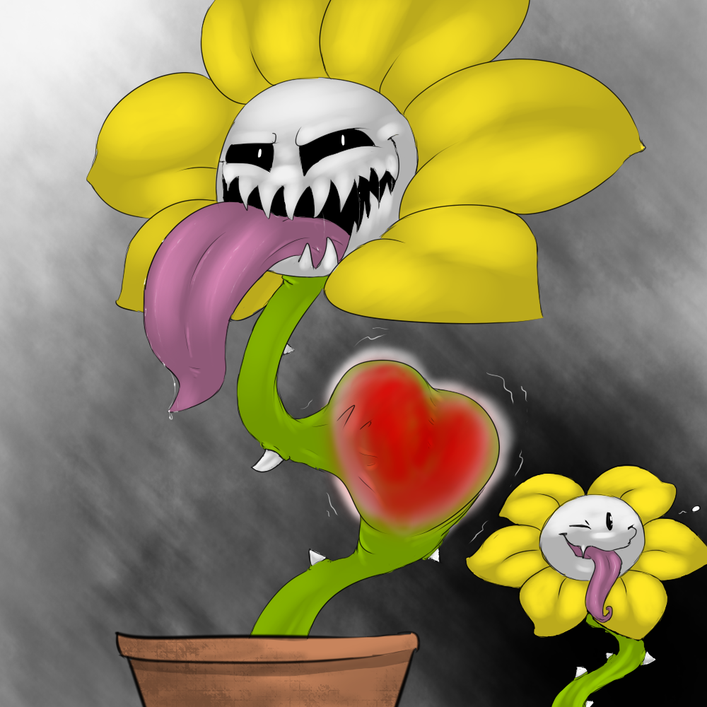 evil flowey (undertale)(icon)(my art) by furrylovedream -- Fur Affinity  [dot] net