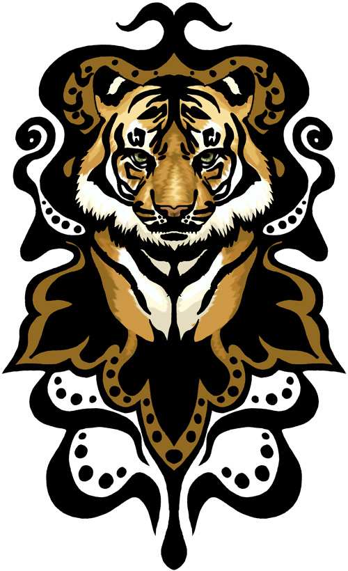 Tiger Tattoo Mehndi Style by dbruin -- Fur Affinity [dot] net
