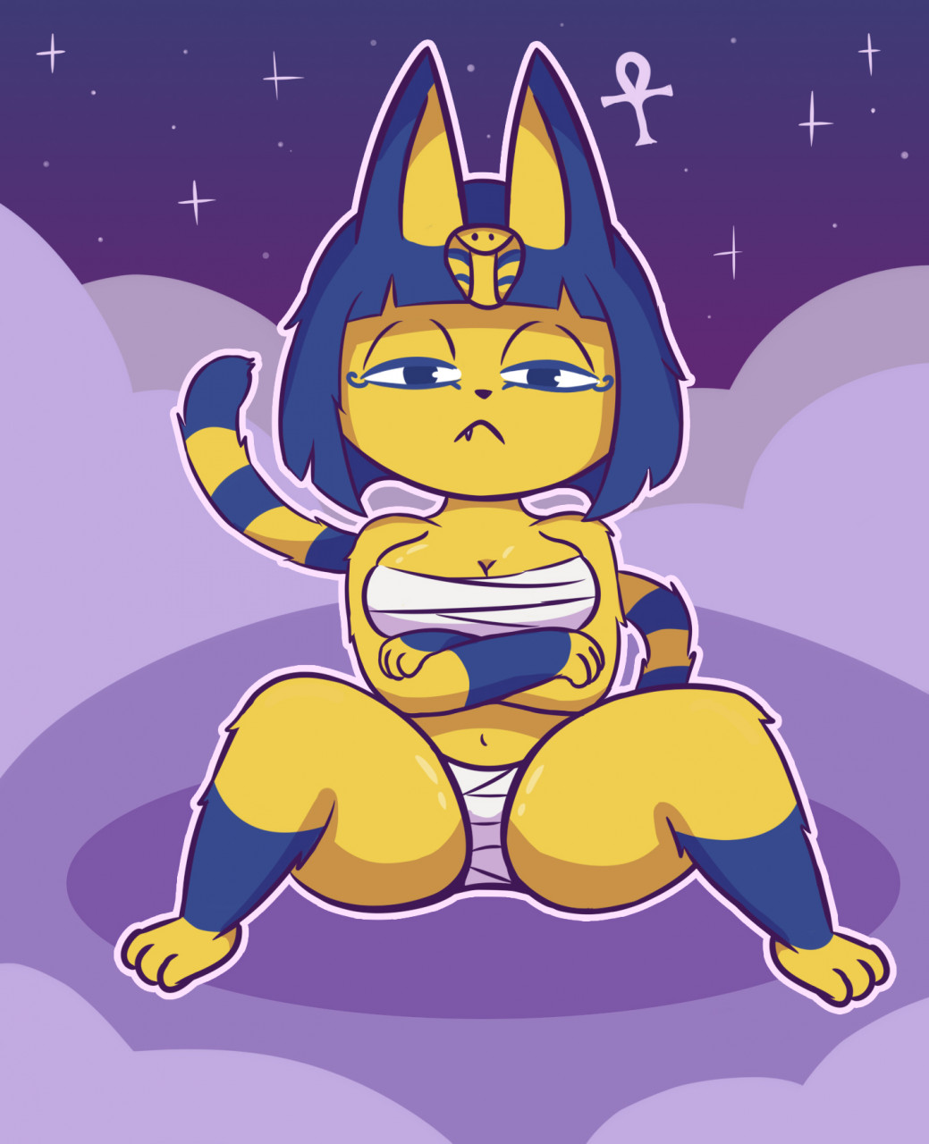 Ankha with Zone MV style by DeadRena -- Fur Affinity [dot] net