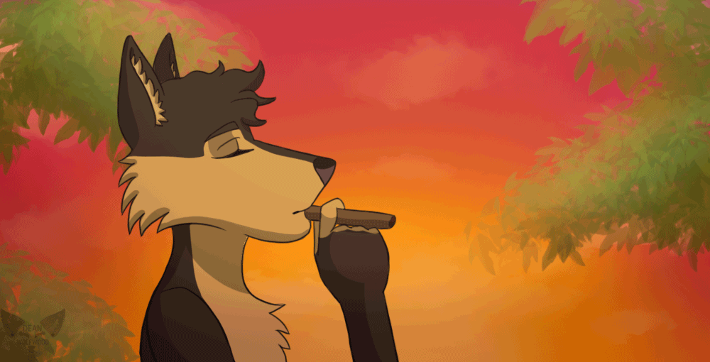 Sunset Cigar (gif) by DeanWolfwood -- Fur Affinity [dot] net