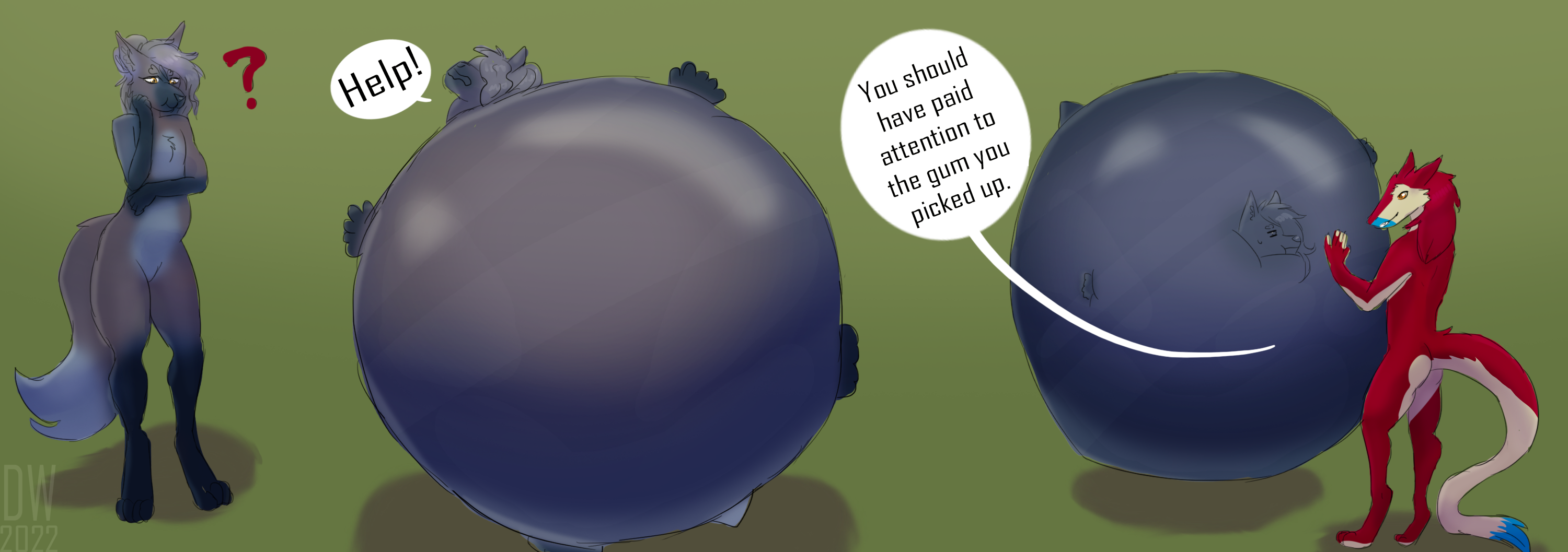 inflation animation blueberry