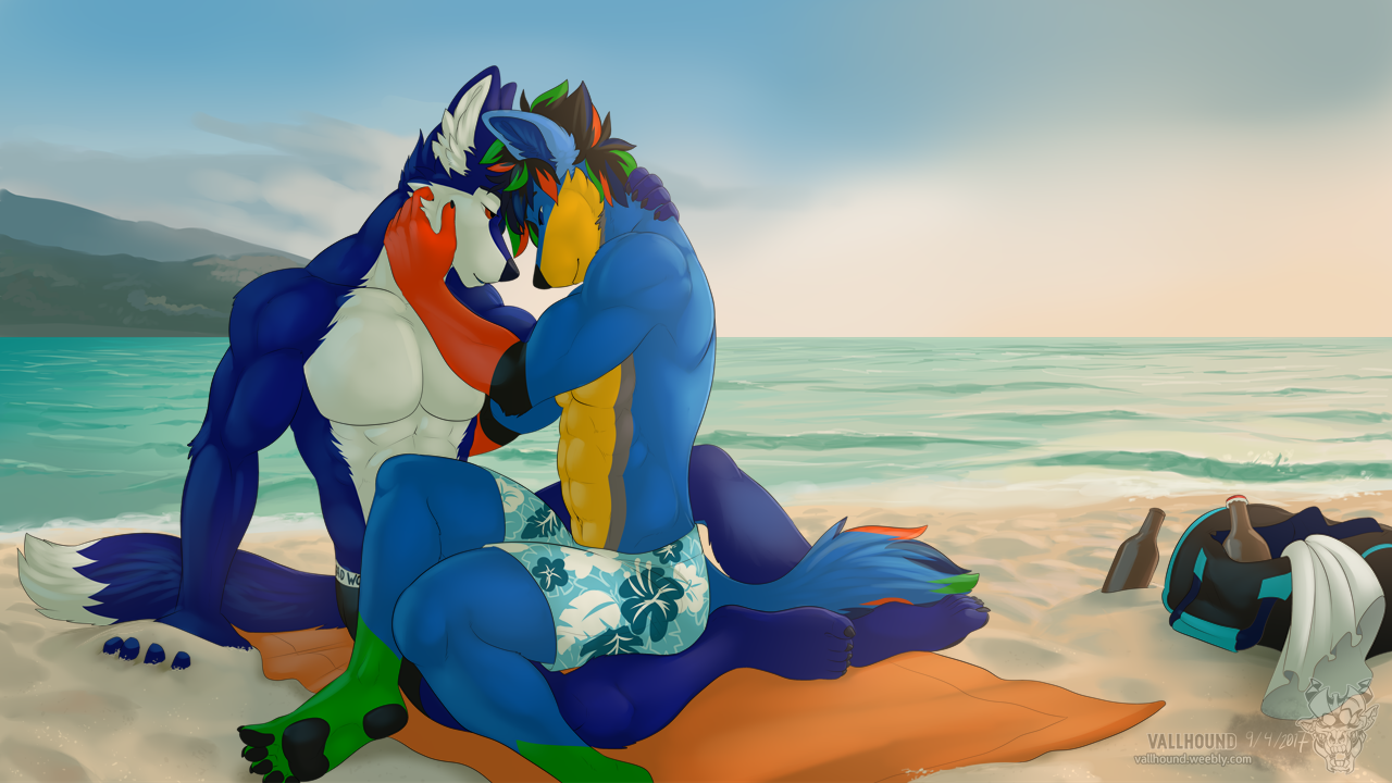 Gay male furries in love