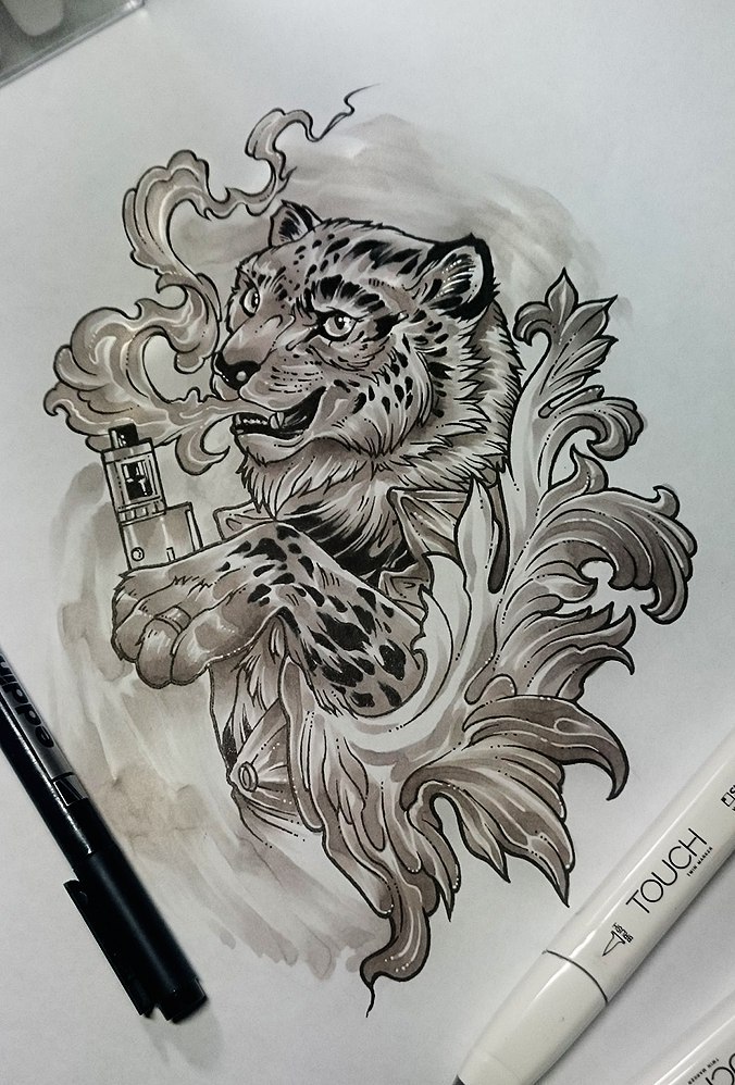 Leopard Tattoo Design Images (Leopard Ink Design Ideas) | Tattoo designs,  Leg tattoos, Jaguar tattoo