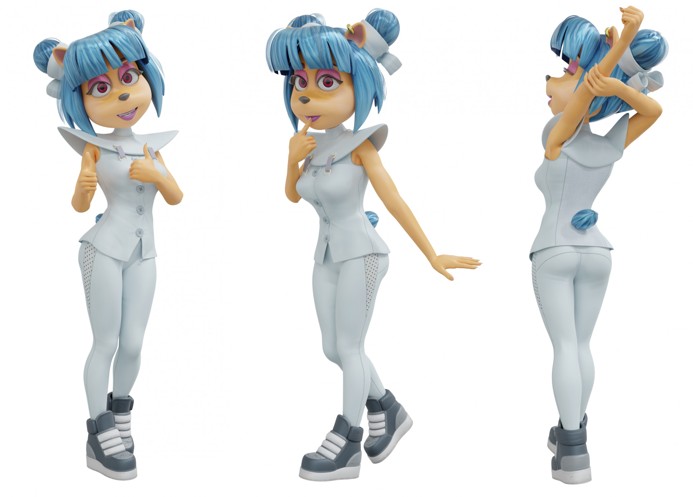 Megumi Bandicoot 3d Model by DefaultUser12 -- Fur Affinity [dot] net