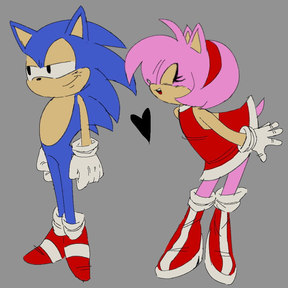 sonic and amy by DefBlow -- Fur Affinity [dot] net