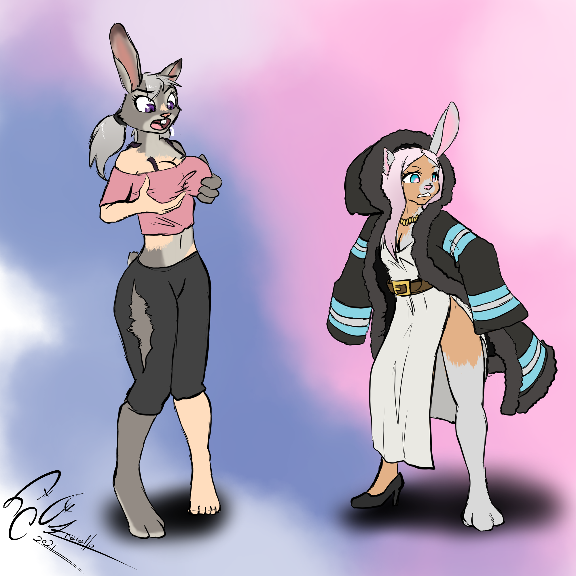 Judy Hopps & Princess Hibana by Dekaisen -- Fur Affinity [dot] net