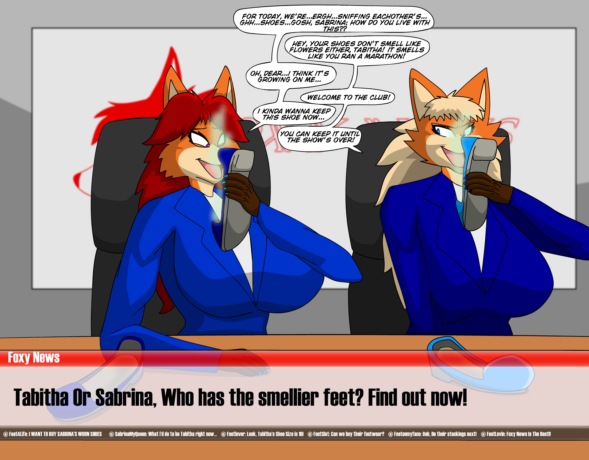 Foxy News Foxy Shoe Sniffing Visible Smell By Delightultrasonic Fur Affinity Dot Net 