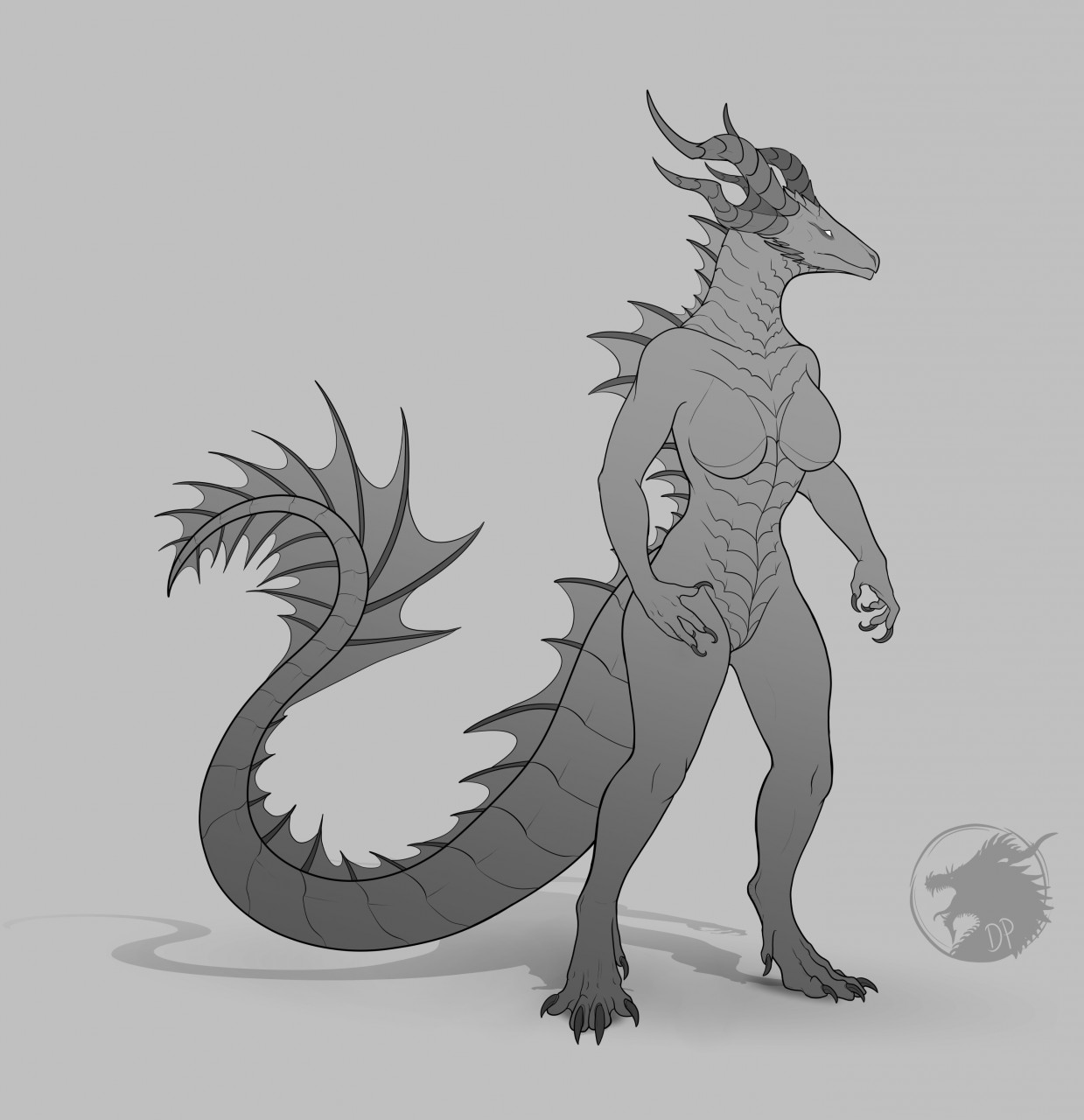 Anthro female dragon