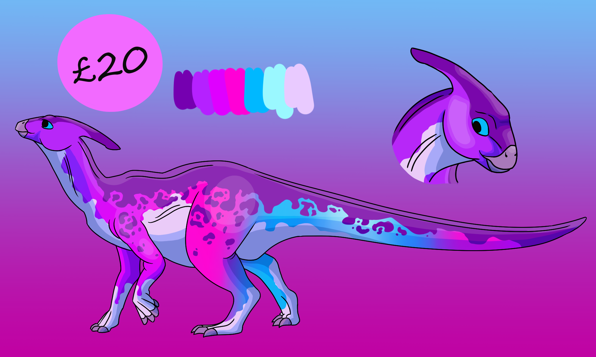 Parasaurolophus Adopt Blueberry Buddy Open By Demonicheart Fur Affinity [dot] Net