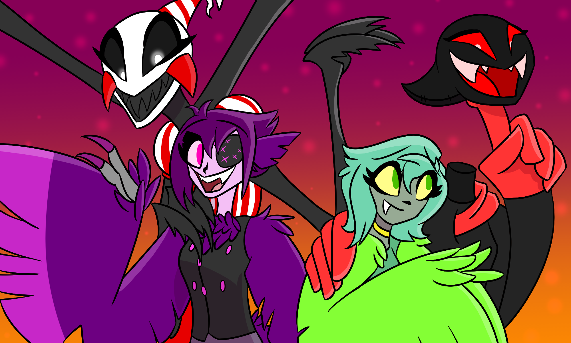 Hazbin Hotel Gang: OC Redesigns by DemonicHeart -- Fur Affinity [dot] net