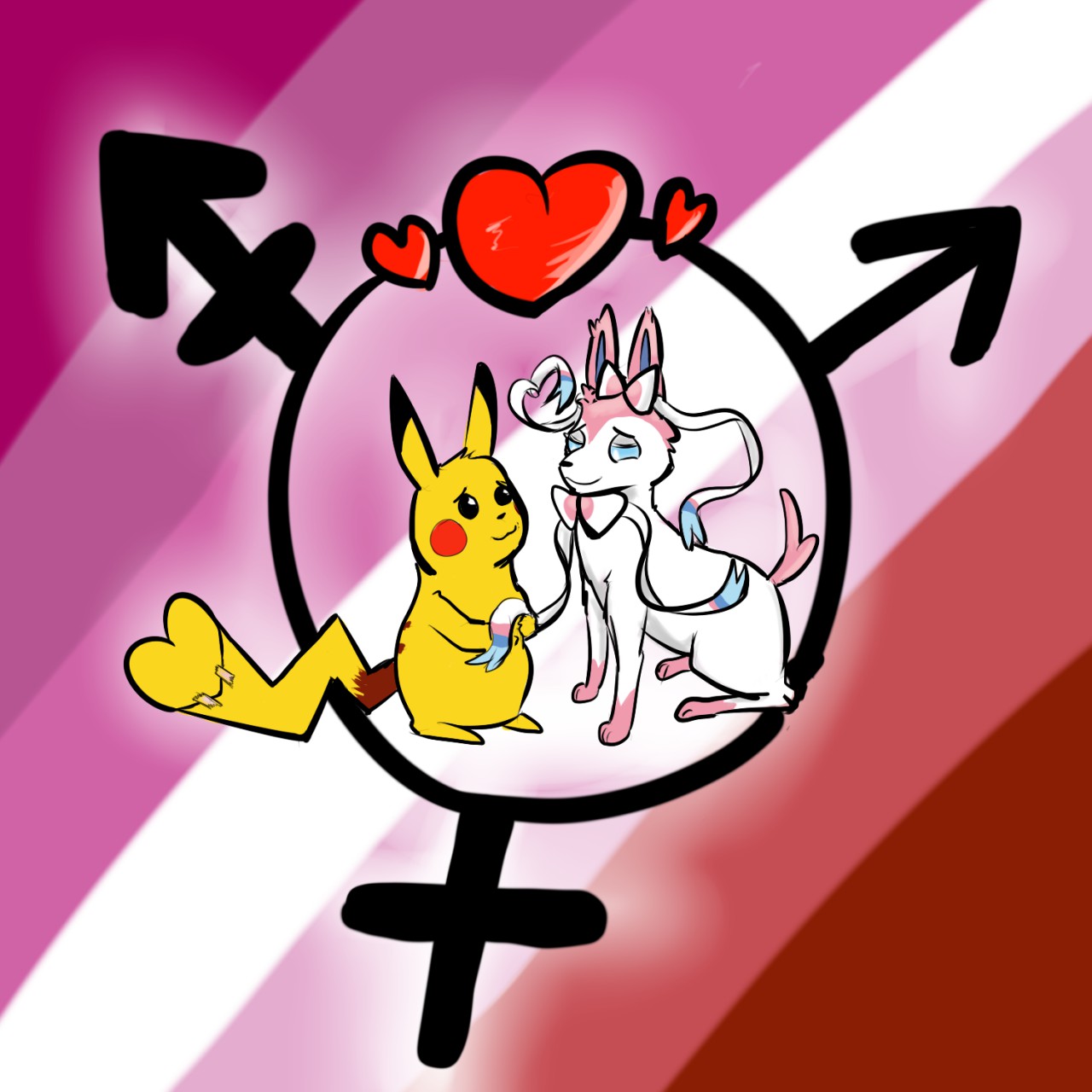 Click to change the View. pikachu x sylveon. 