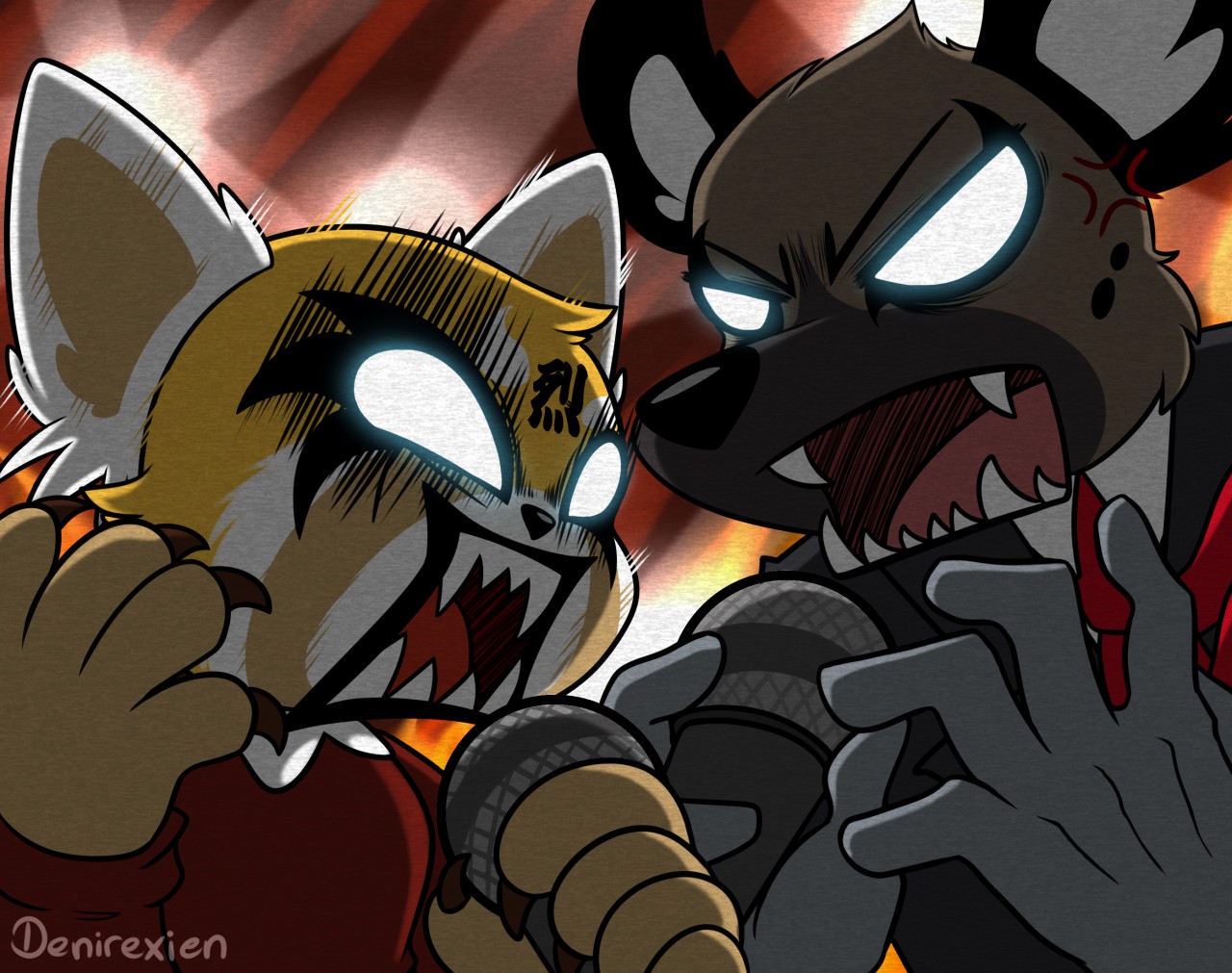 Retsuko and Haida by DenirexienDraw -- Fur Affinity [dot] net