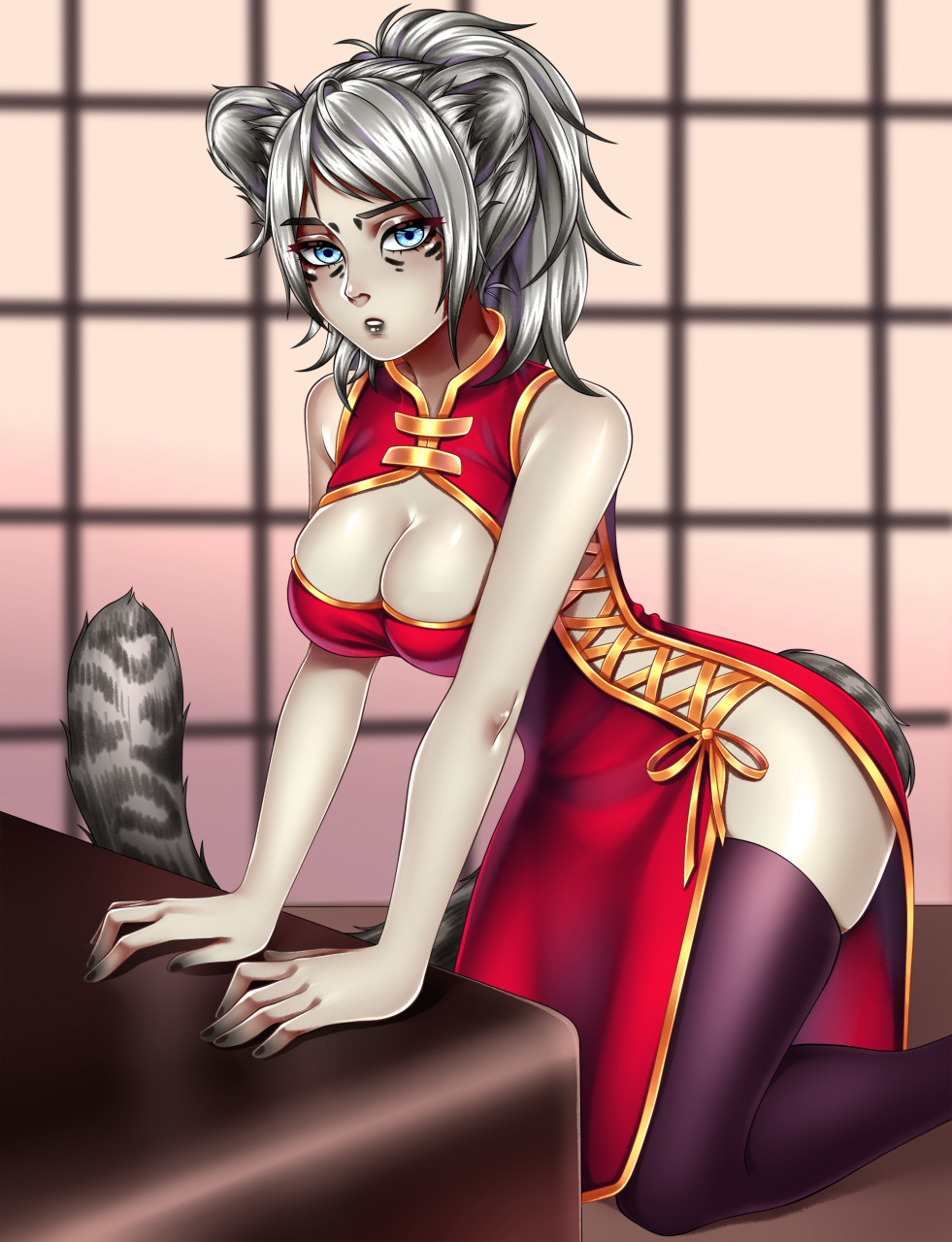 Finished: Hot Chinese Girl [YCH by Rami] by DepressiveRami -- Fur Affinity  [dot] net