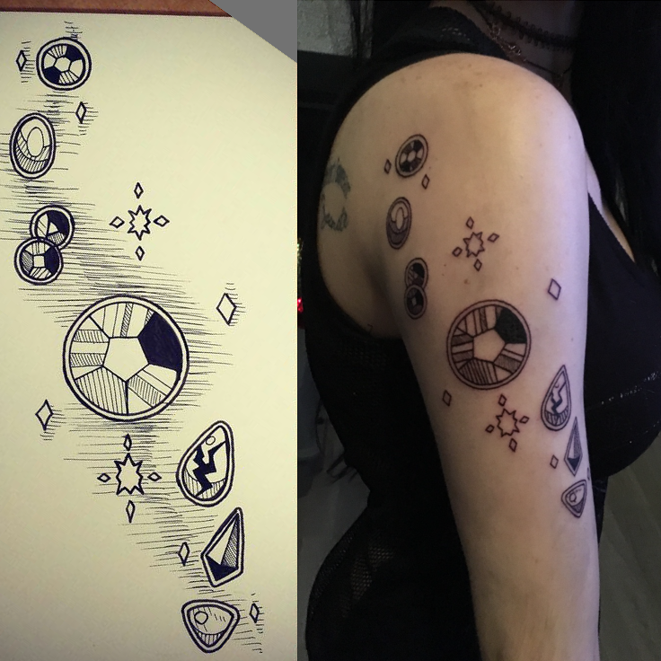 Got my first tattoos this week A reminder to never stop growing  r stevenuniverse