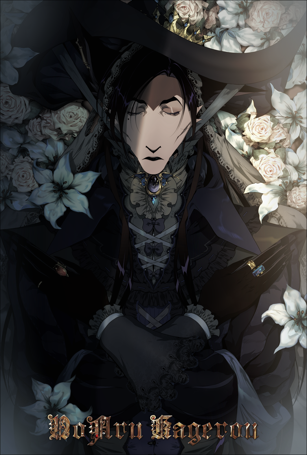 Anime-style illustration of prince lucius in britannian suit on Craiyon