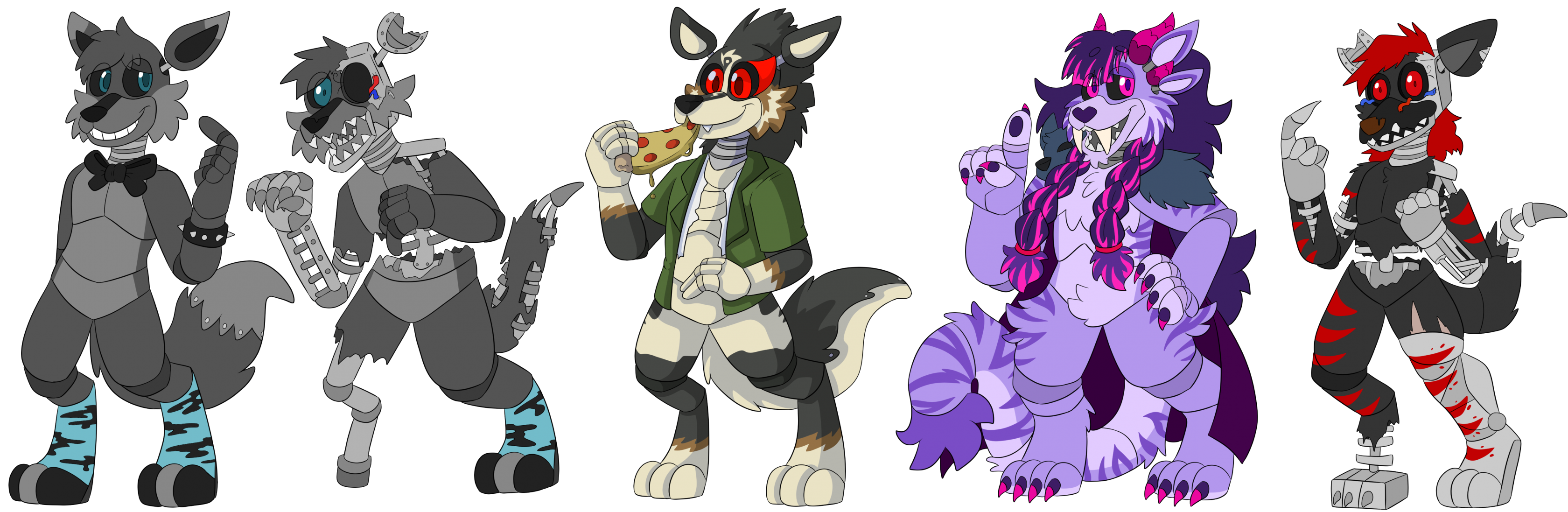 FNAF Animatronics Pt.1 by DetectiveCoon -- Fur Affinity [dot] net