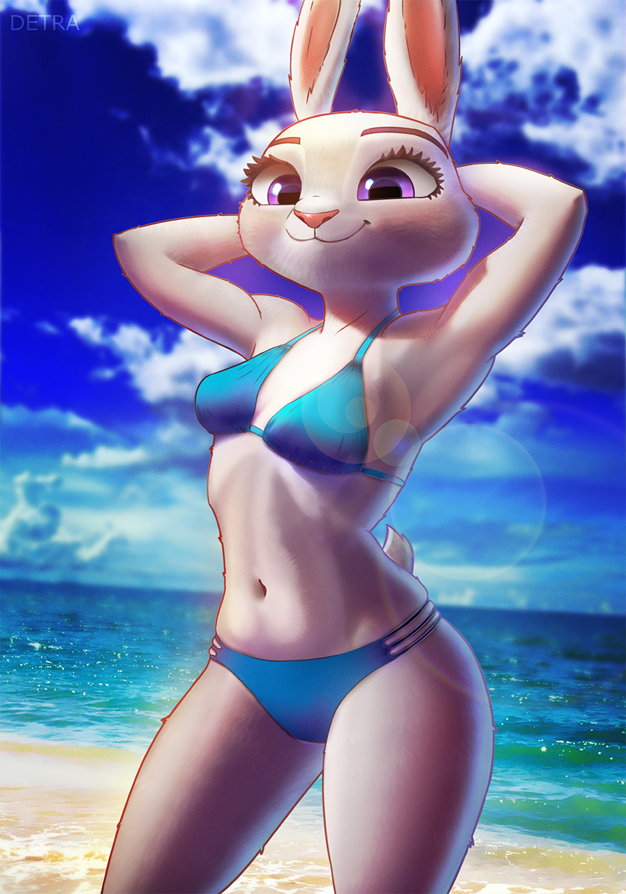 Judy on the beach by Detra -- Fur Affinity dot net